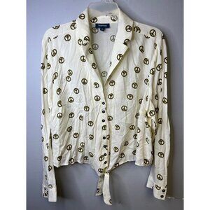 Womens Modcloth Peace Sign Shirt - Size 1x